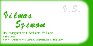 vilmos szimon business card